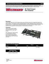 Westward 1YER5 Operating Instructions And Parts Manual