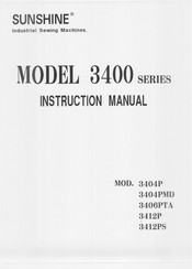 Sunshine 3404P Instruction Manual