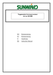 SUNWIND AH20AW Instruction Manual