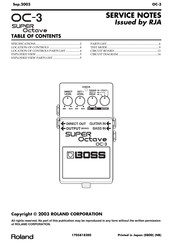 Roland SUPER Octave OC-3 Service Notes