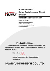Huanyu HUM8L Series Installation And Operation Instruction Manual