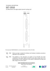 SET SET-2010 Technical Description
