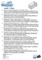 Geuther 1154KB Instructions For Assembly And Use