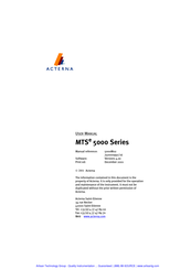 Acterna MTS 5200e User Manual