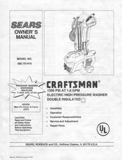 Sears CRAFTSMAN 580.751410 Owner's Manual
