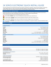 Bennett 1K Series Quick Install Manual