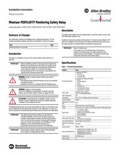 Rockwell Automation Allen-Bradley Guardmaster Minotaur MSR142RTP Installation Instructions