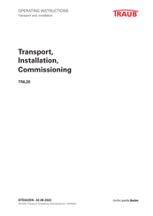 Traub TNL20 Operating Instructions Manual