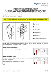 Getinge Arjohuntleigh Maxi Sky 1000 Programming Manual