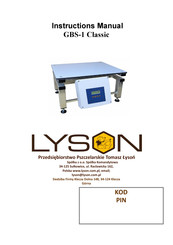 LYSON GBS-1 Classic Instruction Manual