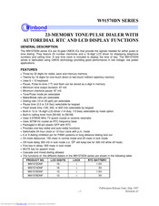 Winbond W91576DNF Instruction Manual
