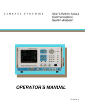 General Dynamics R2625 Series Operator's Manual