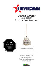 Omcan 10839 Instruction Manual