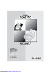 Sharp FO-3150 Operation Manual