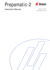 Struers Prepamatic-2 Instruction Manual
