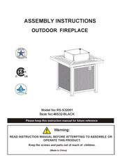 RW Flame RS-S32001 Assembly Instructions Manual