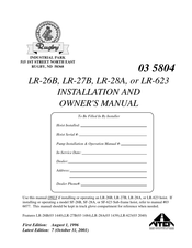 Rugby LR-28A Installation And Owner's Manual