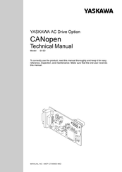 YASKAWA CANopen SI-S3 Technical Manual