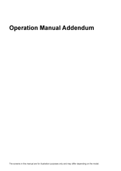 Brother 882-W70 Operation Manual Addendum