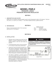 Cashco PGR-2 Installation, Operation & Maintenance Manual