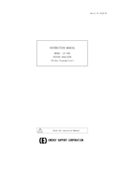 ENERGY SUPPORT CORPORATION LP-30H Instruction Manual