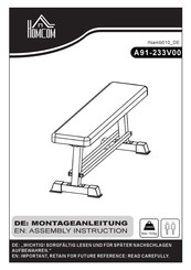 HOMCOM A91-233V00BK Assembly Instruction Manual