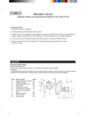 RAVAK RB 070.50 Mounting Instruction