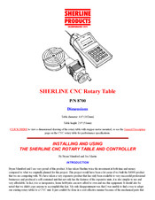 Sherline Products 8700 Using And Installation Manual