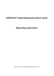 AUTODA AD2016SC3 Operating	 Instruction