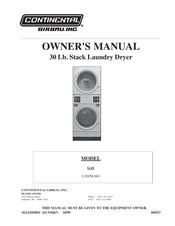Continental Girbau L28STK30G Owner's Manual