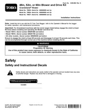 Toro Grandstand 78527 Installation Instructions Manual
