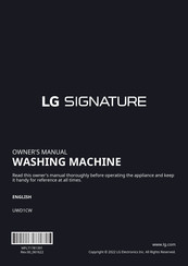 LG Signature SideKick UWD1CW Owner's Manual