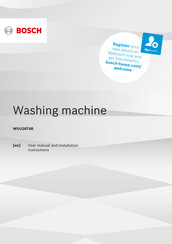 Bosch WUU28T48 User Manual And Installation Instructions
