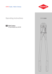 KNIPEX 71 72 Series Operating Instructions Manual