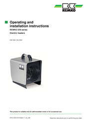 REMKO EM 3000 Operating And Installation Instructions