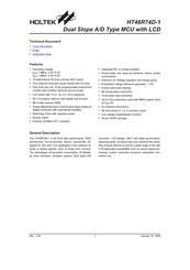 Holtek HT46R74D-1 Technical Document