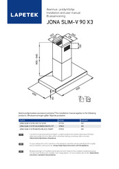 Lapetek JONA SLIM-V X3 90 Installation And User Manual