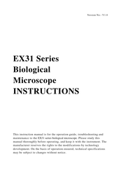 OPTO-EDU EX31 Series Instructions Manual