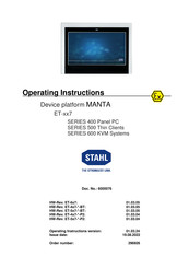 Stahl MANTA 500 Series Operating Instructions Manual