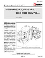 Wabtec ABDX-SS 664742 Operation And Maintenance Instruction