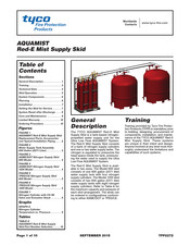 Tyco AQUAMIST Red-E Mist Supply Skid Manual