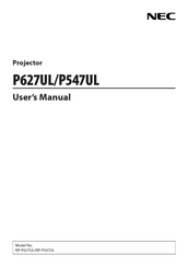 NEC NP-P627UL User Manual