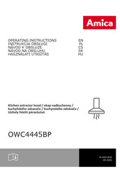 Amica OWC4445BP Operating Instructions Manual
