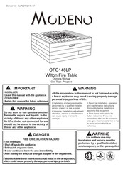 MODENO OFG148LP Owner's Manual