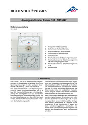 3B SCIENTIFIC PHYSICS 1013527 Instruction Sheet