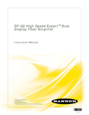 Banner DF-G2 High Speed Expert Instruction Manual