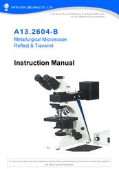 OPTO-EDU A13.2604-B Instruction Manual