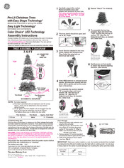 Ge Pre-Lit Christmas Tree with Easy Shape Easy Light Color Choice Assembly Instructions