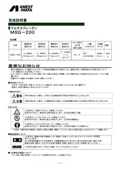 Anest Iwata MSG-200 Instruction Manual