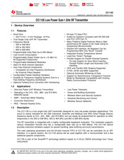 Texas Instruments CC1150 Manual